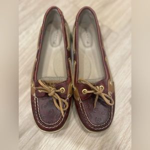 Sperry slip on leather